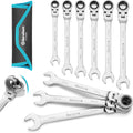 DURATECH 9-Piece Flex-Head Ratcheting Wrench Set - Tight Space