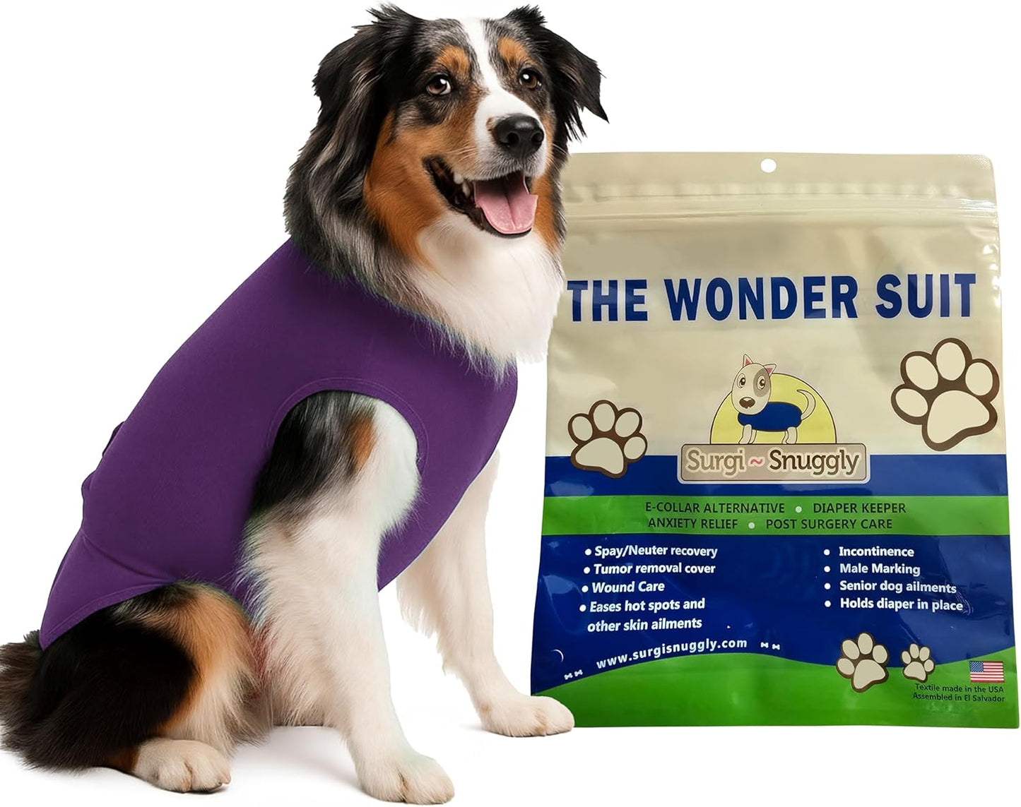 SurgiSnuggly Dog Surgery Recovery Suit for Comfort and Care