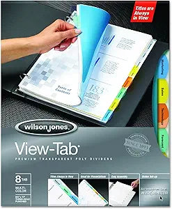 Wilson Jones 55567 View-Tab Transparent Index Dividers for Organizing