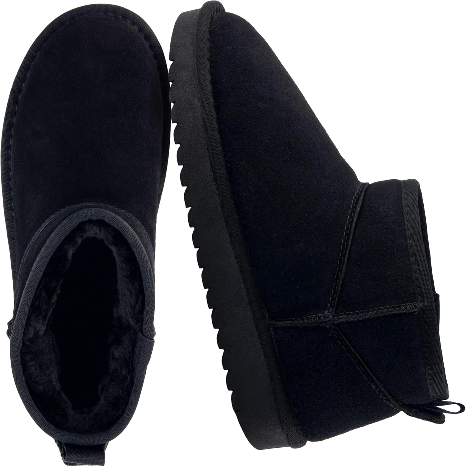 CUSHIONAIRE Hip-3 Genuine Suede Leather Ankle Boots for Women