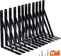 12-Pack 8 in Heavy Duty Shelf Brackets - 600 lb Capacity