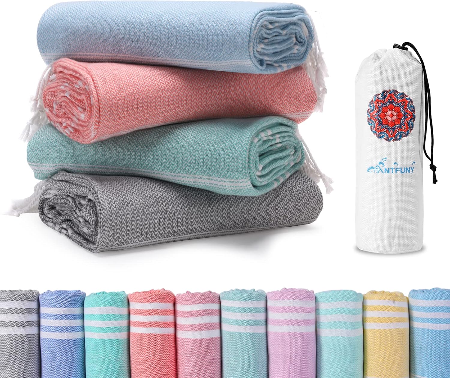 Oversized Turkish Beach Towels Set Quick Dry Sand Free XL