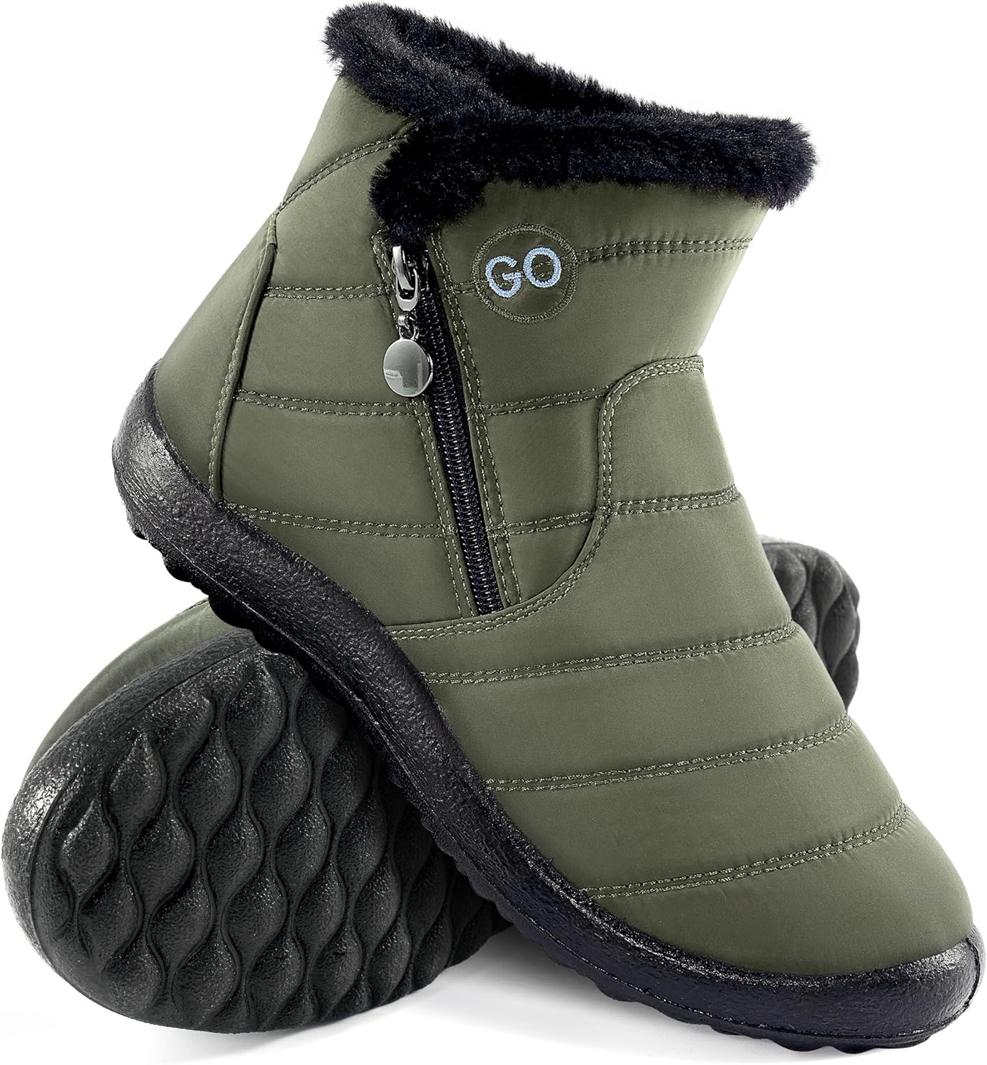 HARENCE Snow Boots for Women - Waterproof Warm Fur Lined Booties