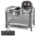 HONEY JOY Pack and Play with Bassinet - 5-in-1 Portable Playard
