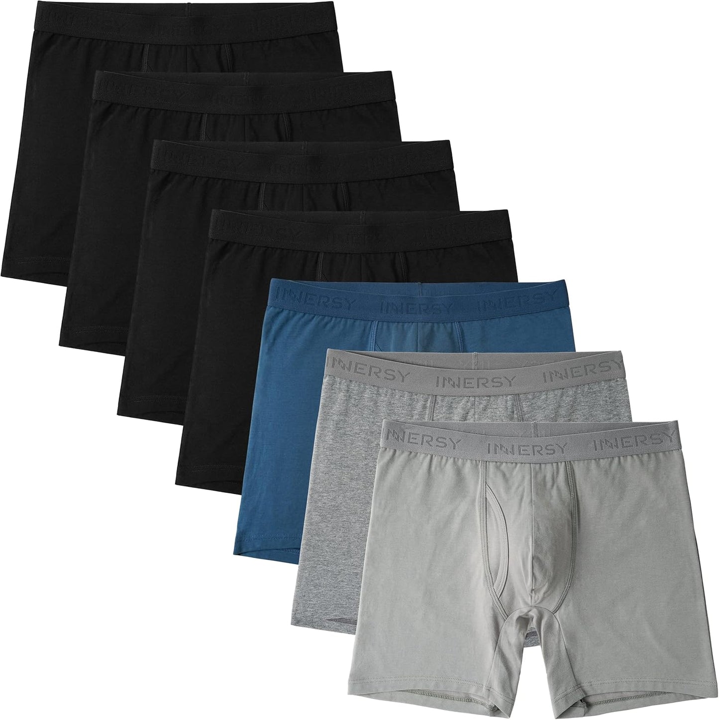 Comfortable Men's Cotton Underwear 7-Pack Colorful Boxer Briefs