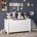 Wooden Toy Chest Kids Toy Box with Safety-Hinged Lid - Bench Storage