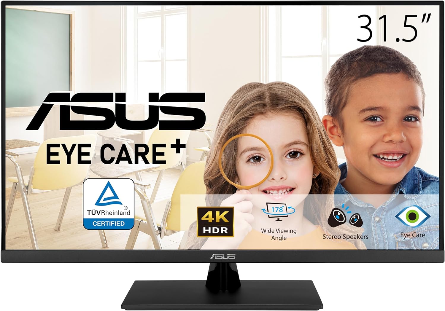 ASUS 31.5 4K HDR Eye Care Monitor - Crystal Clear Vision