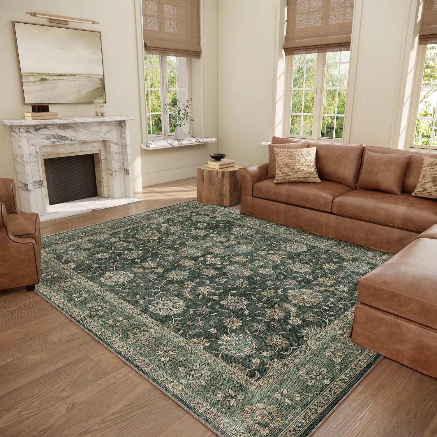 Washable 8x10 Area Rugs for Living Room and Bedroom Comfort