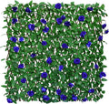 Blue-Flower Expandable Faux Ivy Privacy Fence Panel - Adjustable