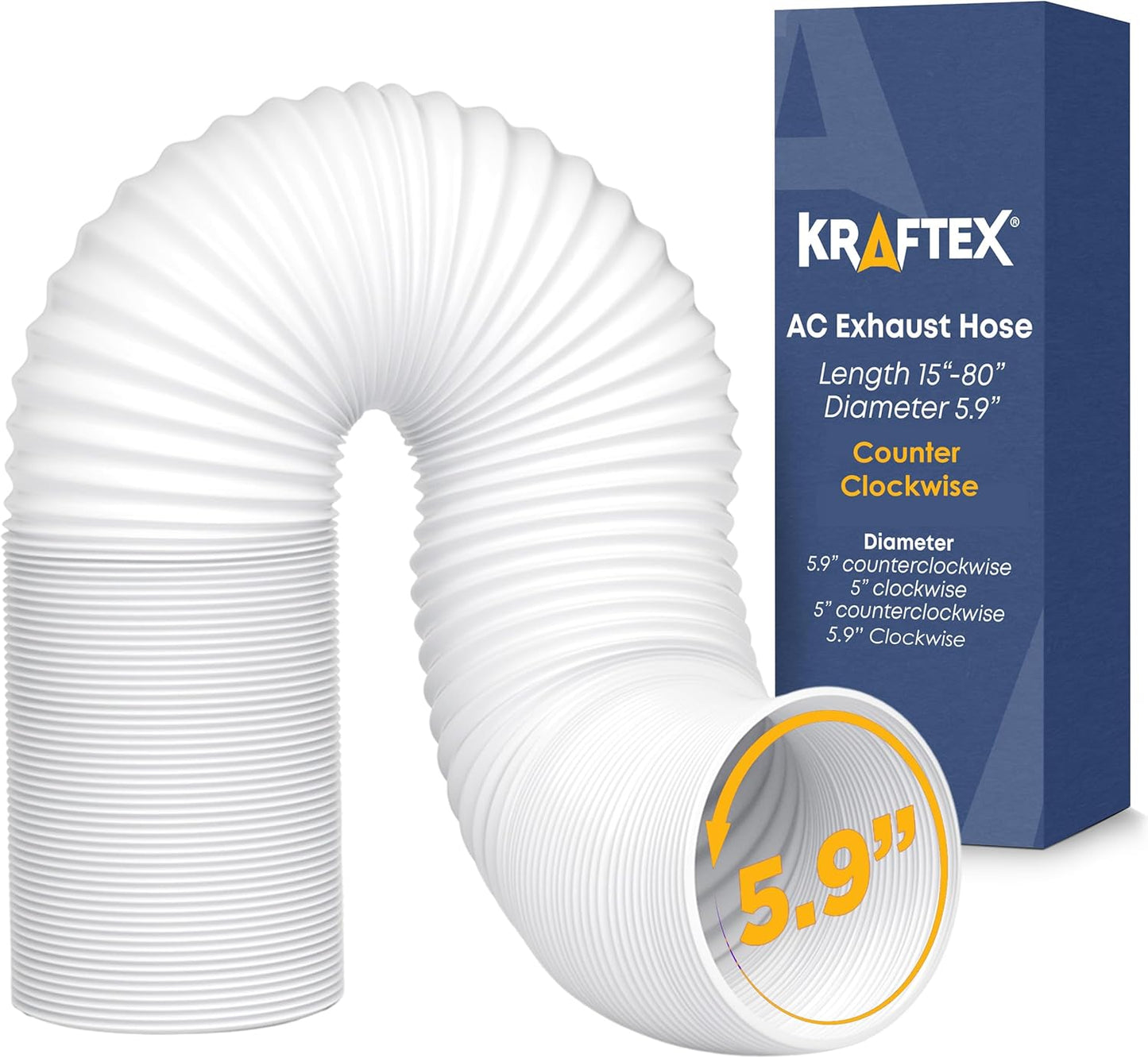 Kraftex Portable AC Hose: Efficient Cooling Up to 80 Length