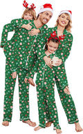 Ekouaer Family Christmas Pajamas Set for Men - Soft Button-Down PJs