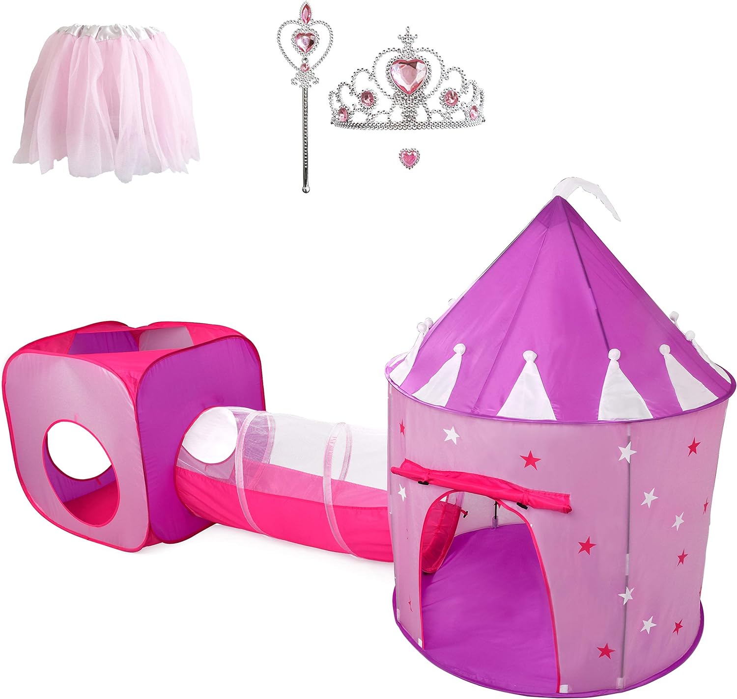 Princess Play Tent Set with Dress Up Tunnel for Magical Fun