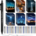 Christian Nativity Notepads and Bible Verse Pens Set - Holiday Gift