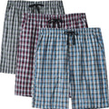 Men's Sleepwear Shorts Pajama Bottom Lounge Short Plaid Button Open in