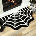 Spider Web Halloween Rug 3x5 - Soft Non Slip Gothic Bath Mat