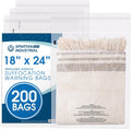18 x 24 Self Seal Clear Poly Bags (200 Count) - Resealable Packaging