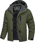 MAGCOMSEN Men's Winter Coat - Warm Fleece Ski Jacket