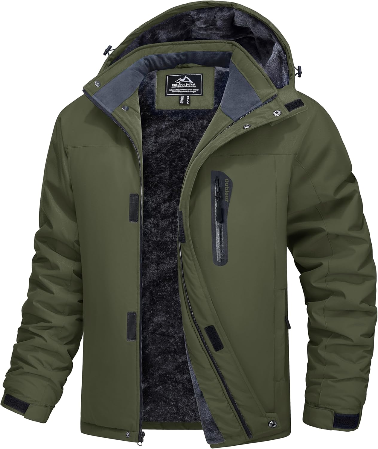 MAGCOMSEN Winter Coat: Water-Resistant, Hooded, Warm Fleece