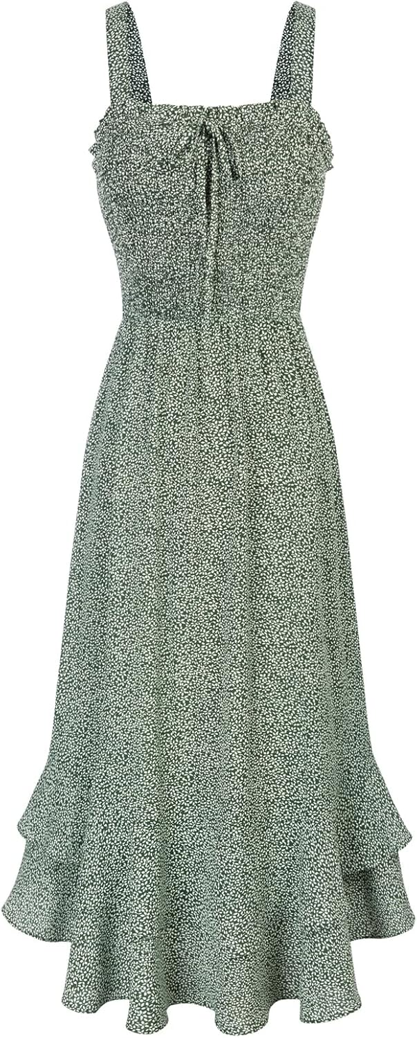 Floral Boho Dress for Women - Summer Maxi Sundress Style