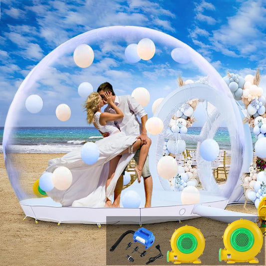 10ft Bubble House - Double Blower, Perfect for Parties! - White