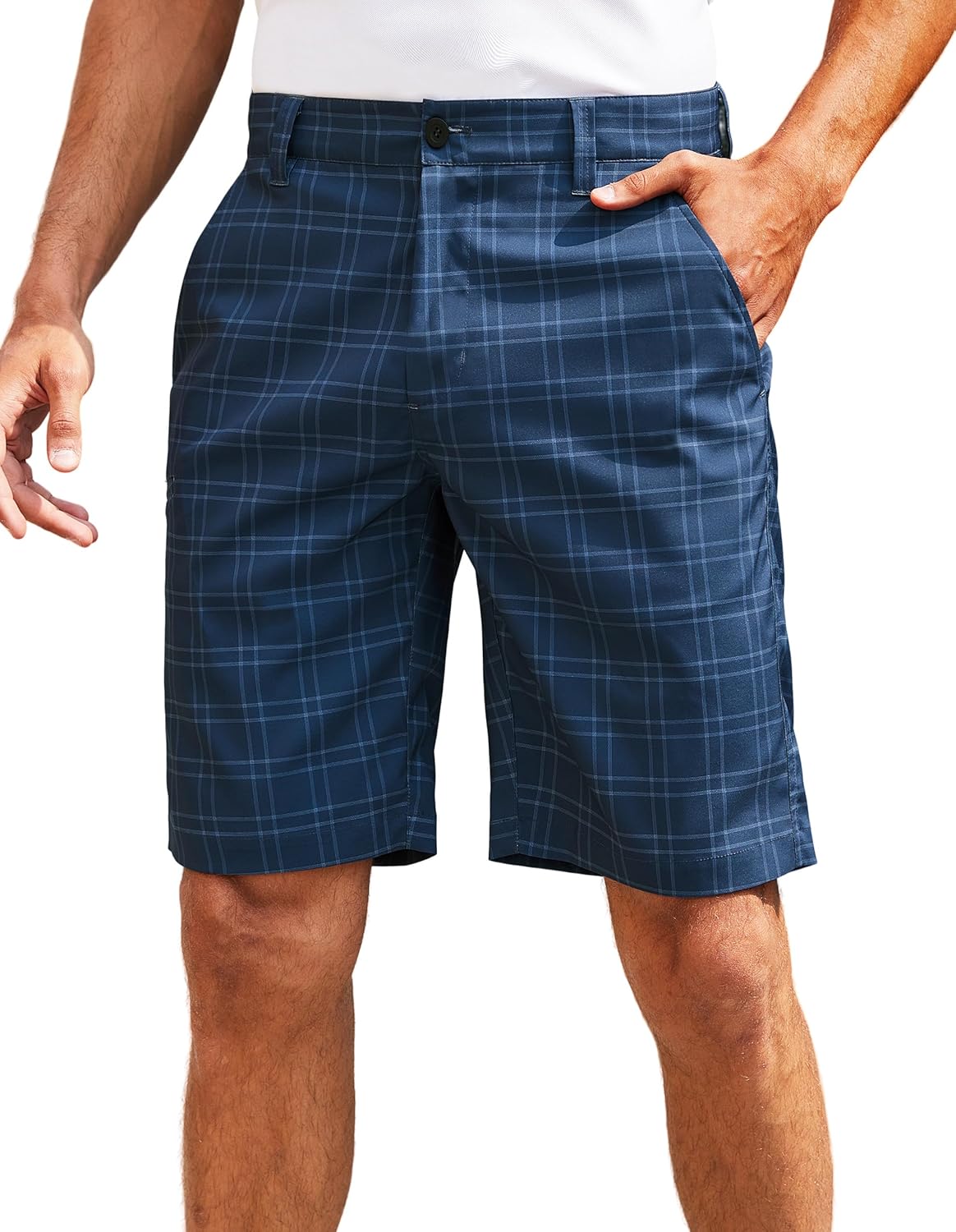 PULI Men's Golf Hybrid Dress Shorts for Summer Activities