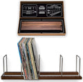 100-150 Record Holder Vinyl Record Storage - Solid Walnut Stand