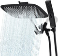 G-Promise 12 Inch Dual Square Shower Head with Handheld Spray Combo