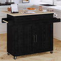 IRONCK Kitchen Island with Storage and Drop Leaf - Rolling Kitchen