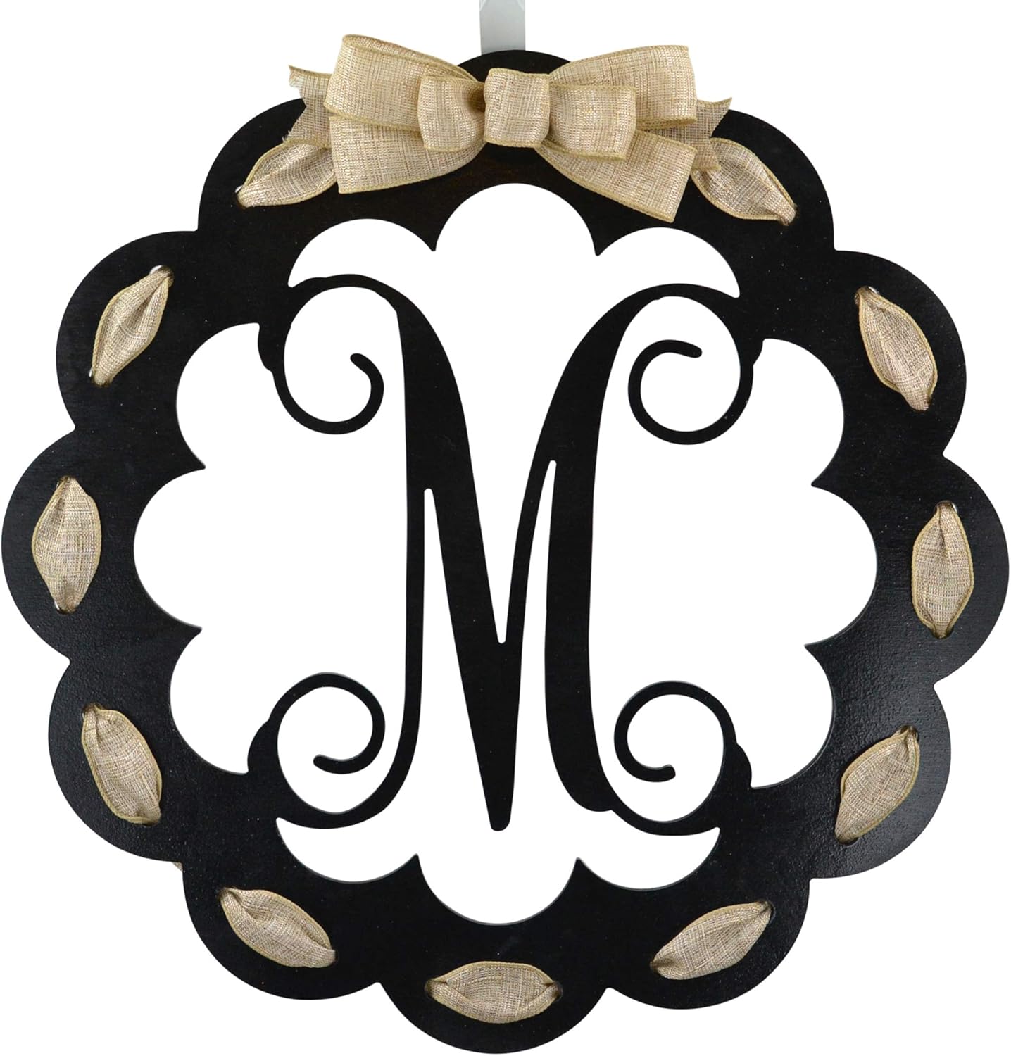 Letter M Monogrammed Door Hanger for Home Decor and Gifts