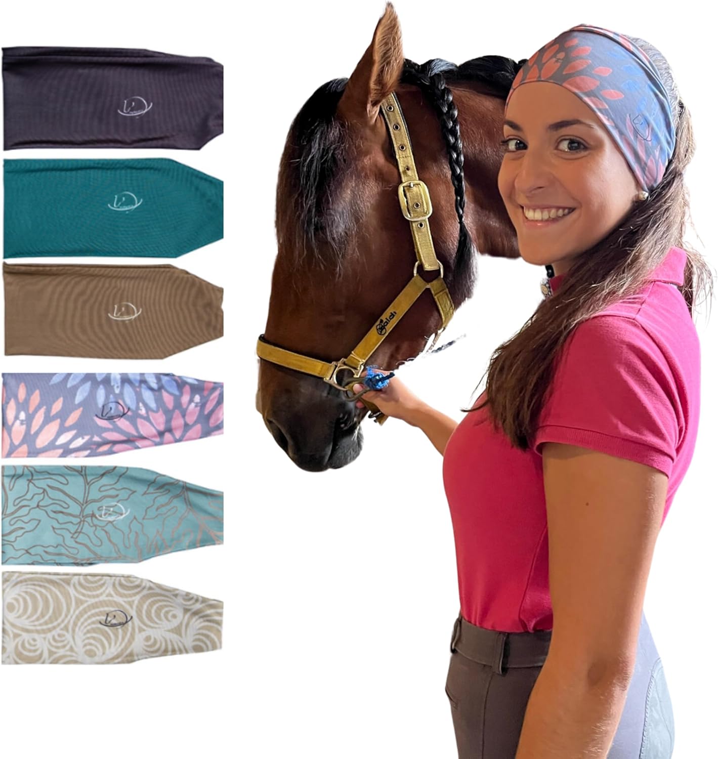 Equestrian Headbands for Moisture Wicking and Hair Protection