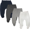 123 Bear Baby Soft Pants: Comfy Cotton Spandex with Feet