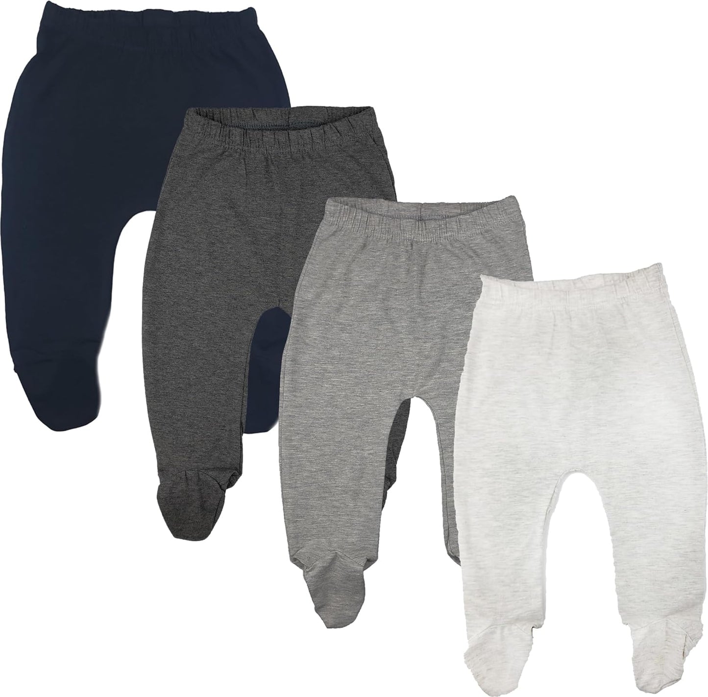 123 Bear Baby Soft Pants: Comfy Cotton Spandex with Feet