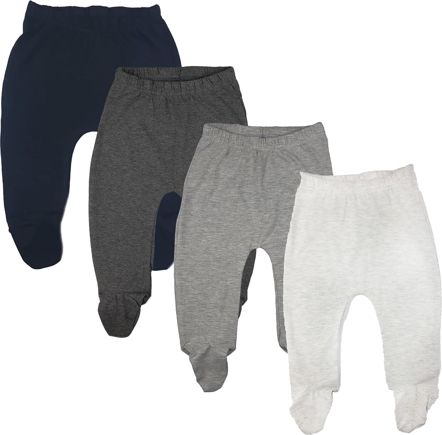 123 Bear Baby Soft Pants: Comfy Cotton Spandex with Feet