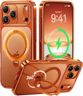 CASEKOO Cosmic Orange iPhone 17 Pro Max Case with 360 Spin Stand
