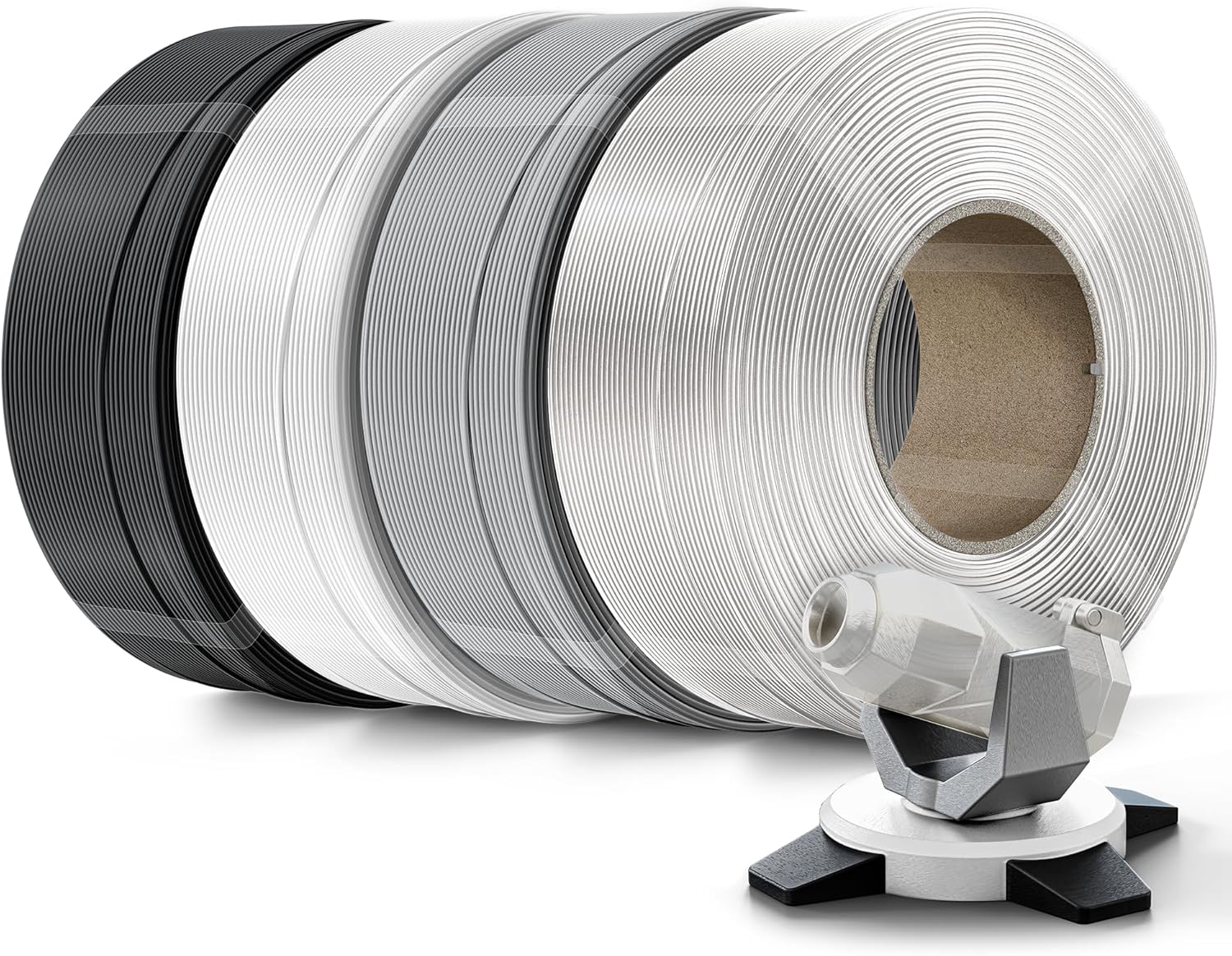 Creality PETG Filament Refill for 3D Printers, 4kg, Black/White/Grey
