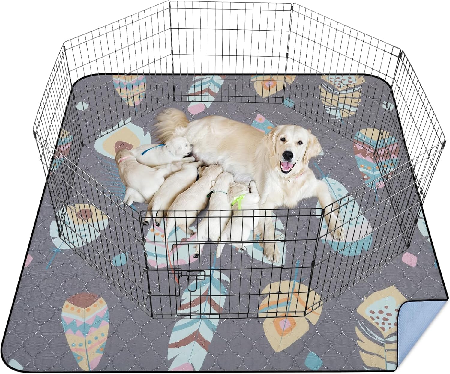 LOOBANI Washable Pee Pads for Dogs - Ultra-Absorbent 63x63in