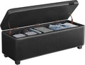 Storage Ottoman Bench with 25 Gal Storage - Mid-Century Modern
