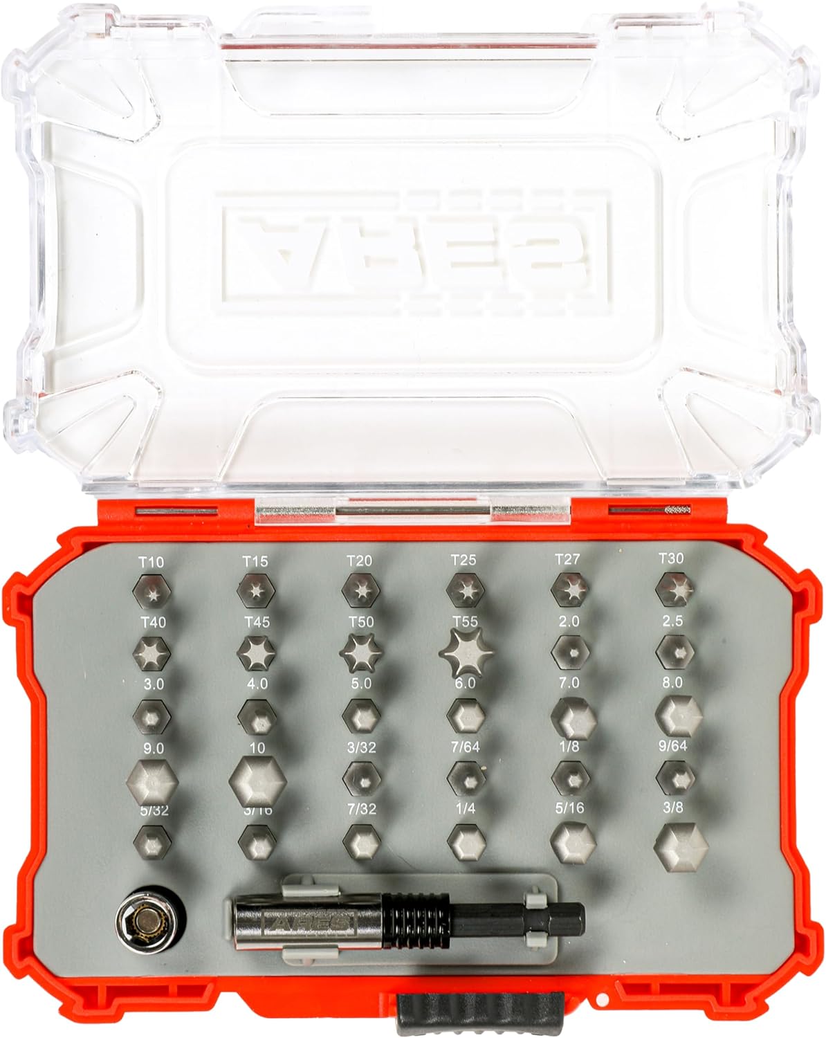 ARES 31645 32-Piece Ball End Bit Set for Versatile Fastener Access