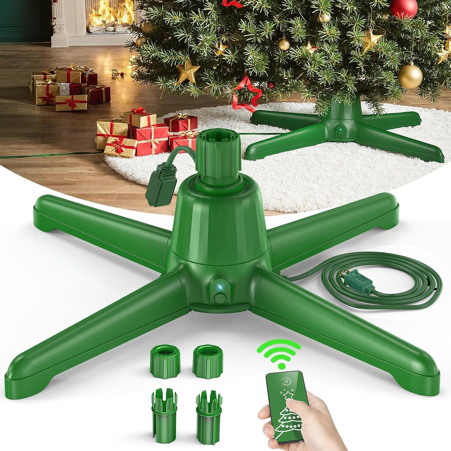 2025 Upgrade Rotating Christmas Tree Stand with Remote Control