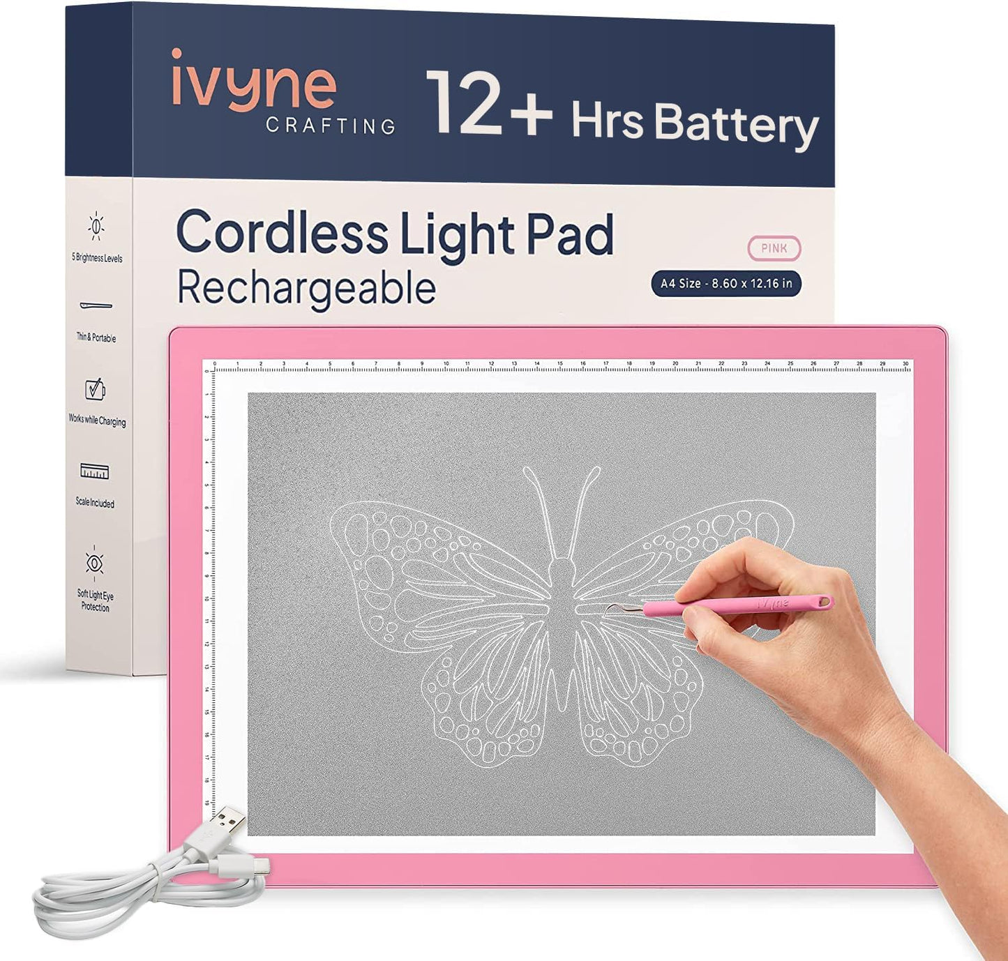 iVyne Rechargeable A4 Light Pad for Tracing and Weeding Vinyl