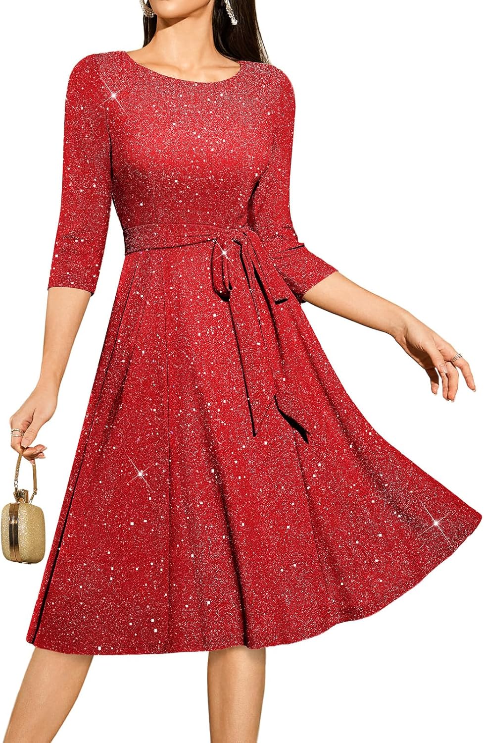 DRESSTELLS Vintage Wedding Guest Cocktail Dress for Women