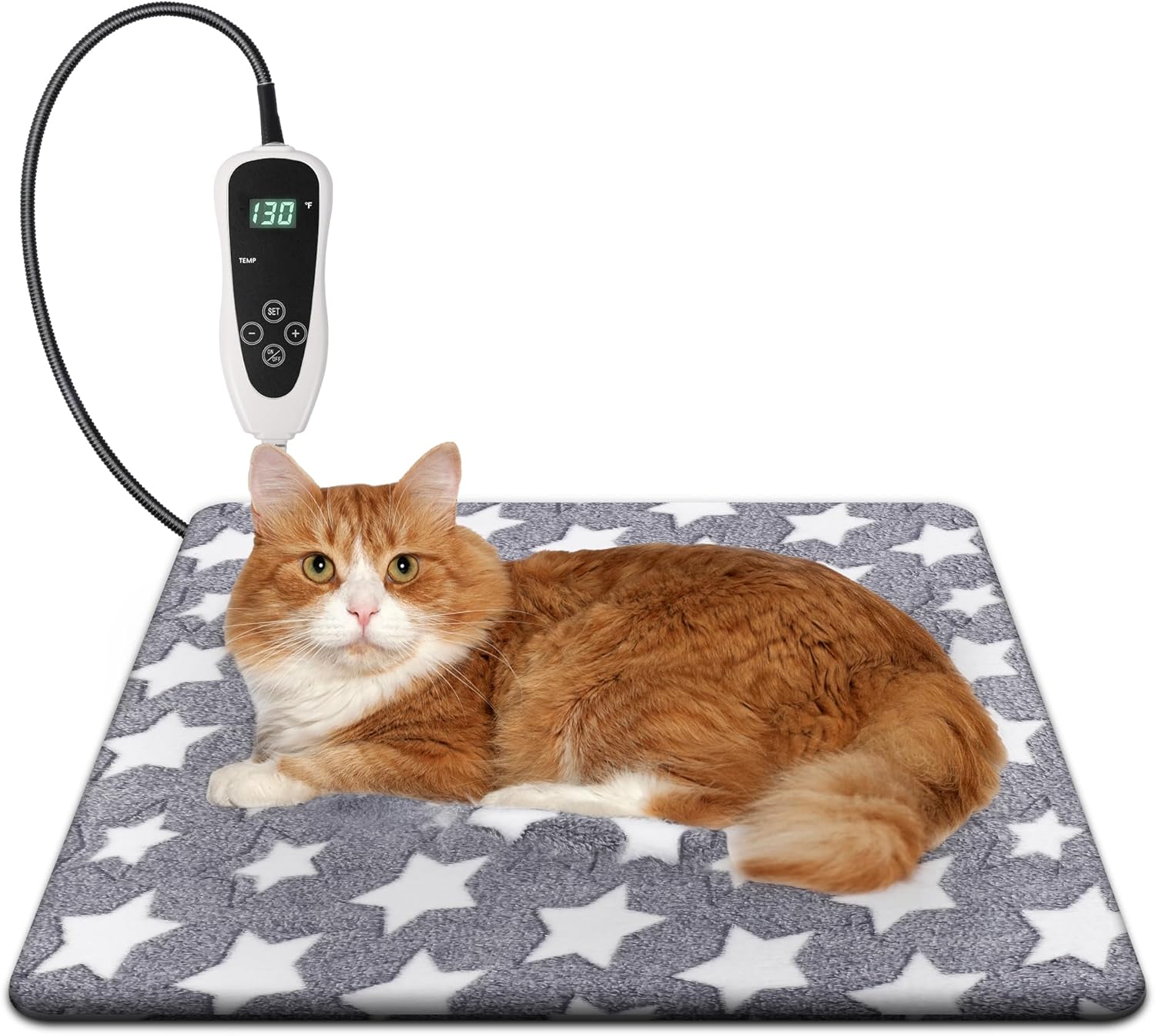 Waterproof Cat Heating Pad with Timer & Chew Resistant Cord