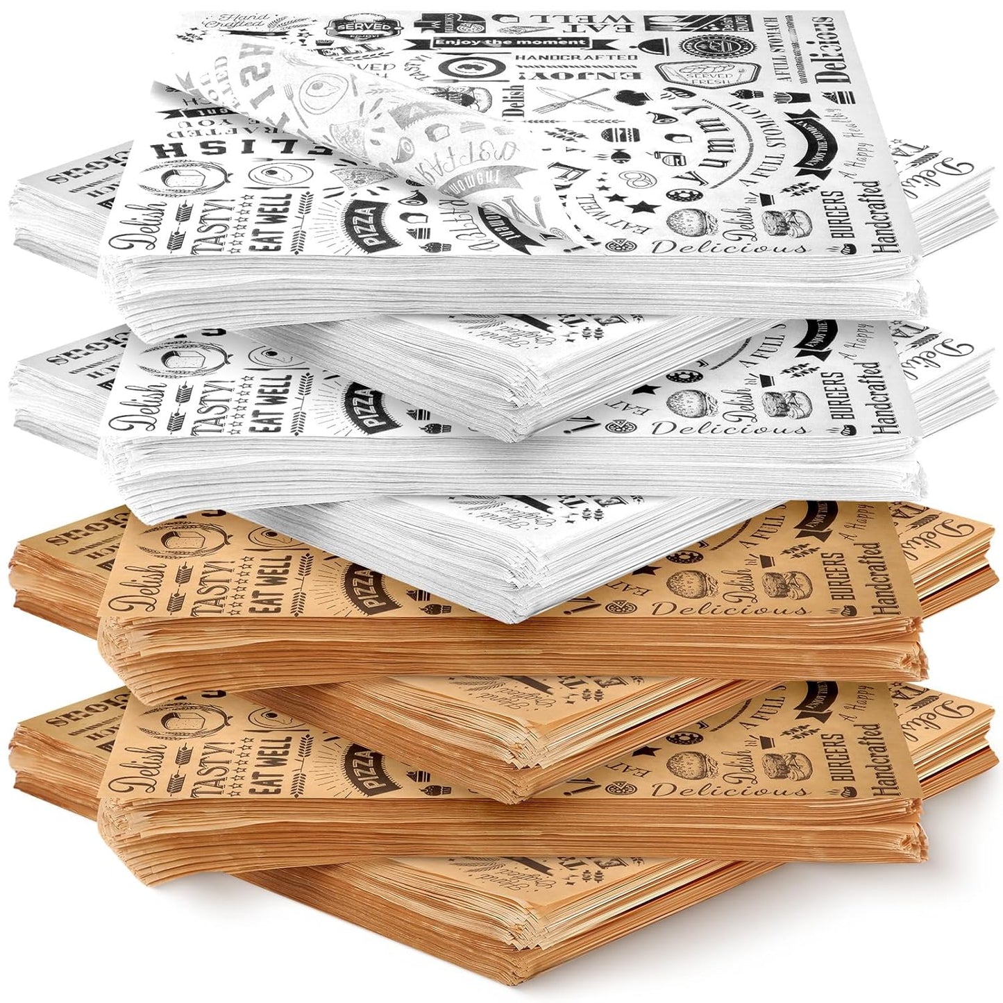 1000 Pcs 12 x 12 Inch Deli Wax Paper Sheets for Food Wrapping