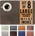UnivoColors Big Size Placemats Set of 8 for Stylish Dining