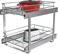 2 Tier Pull Out Cabinet Organizer (11W x 22D) - Easy Access Roll-Out