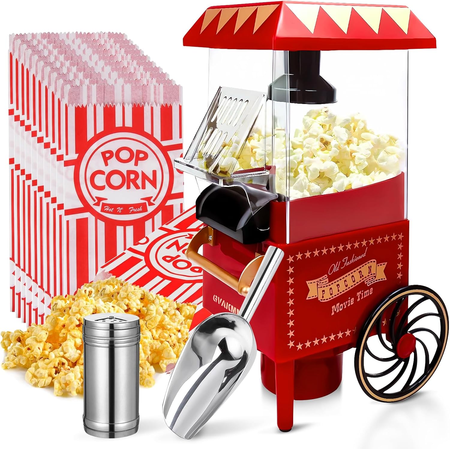 GVAKMM Portable Hot Air Popcorn Maker