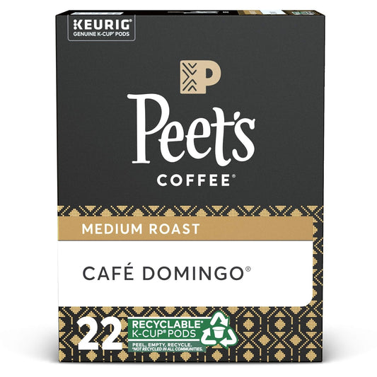 Peet's Coffee Caf Domingo K-Cup Pods - Medium Roast Perfection