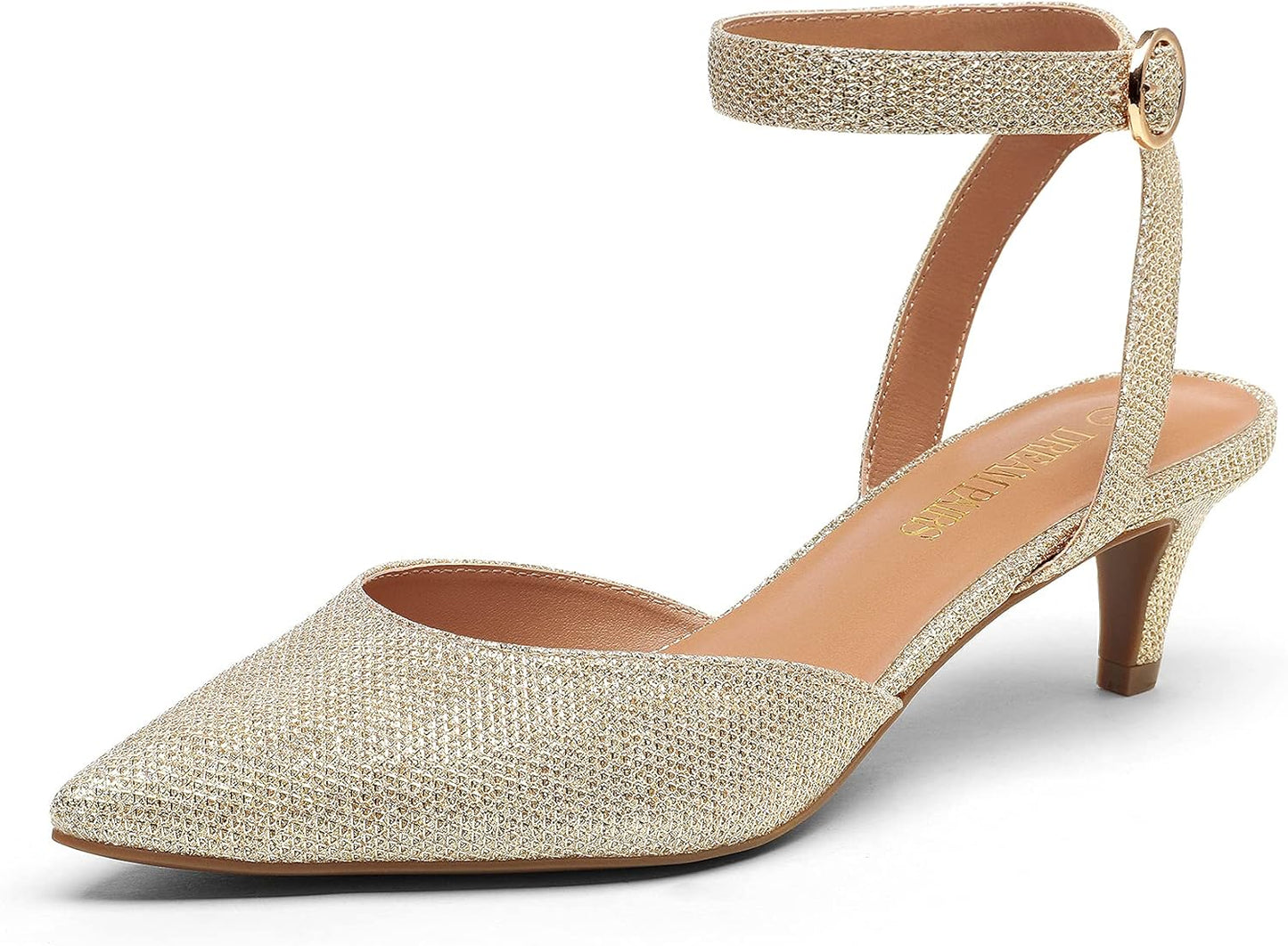 DREAM PAIRS Kitten Heels for Women - Elegant Low Heel Pumps