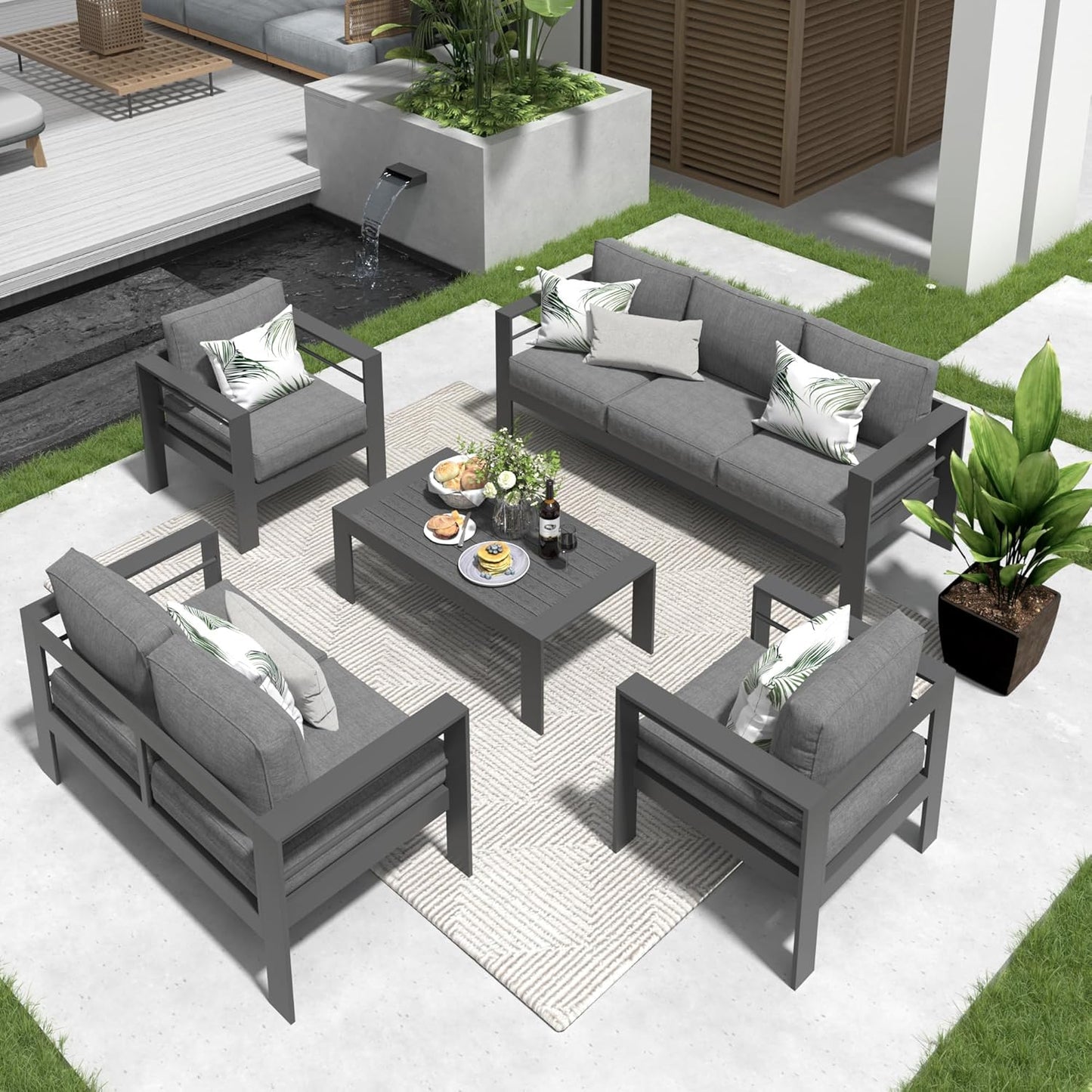 Solaste Aluminum Patio Furniture Set for All Weather Comfort
