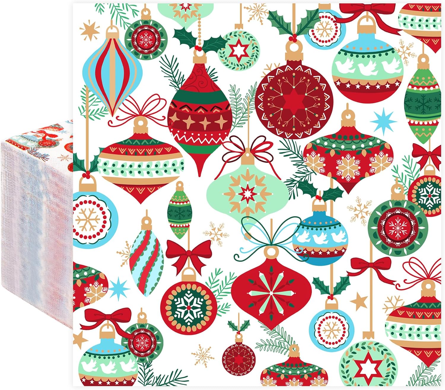 Vintage Christmas Cocktail Napkins - Festive Party Essential